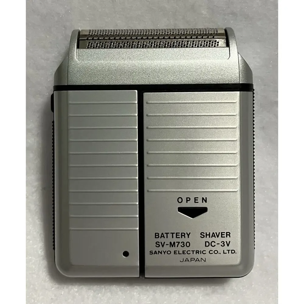 Mens Vtg Sanyo SV-M730 Portable Foil Head Travel Shaver Battery Op Made in Japan